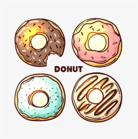 Donut Donuts Clipart Real Awesome Hand Drawn Stock - Donut Vector, HD Png Download, Free Download