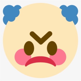 Angry Clown 2 Discord Emoji - Pensive Clown, HD Png Download, Free Download