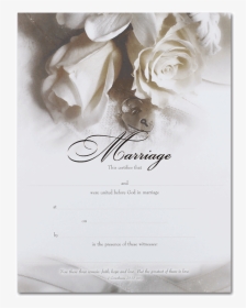 Wedding Certificate - White Rose, HD Png Download, Free Download