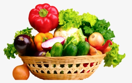 Fruit And Vegetable Basket Png, Transparent Png, Free Download