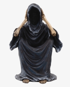 Hear No Evil Grim Reaper Statue - Transparent Death Metal Skulls, HD Png Download, Free Download