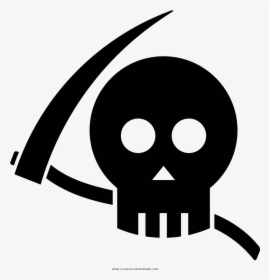 Grim Reaper Coloring Page - Grim Reaper Icon Png, Transparent Png, Free Download