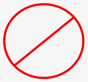 No X Clipart - Circle With Line Through, HD Png Download, Free Download