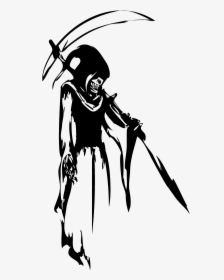 Grim Reaper Clipart Side View - Horror Stickers Png, Transparent Png, Free Download