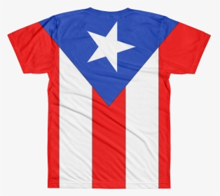 Red T Shirt Png -puerto Rico Flag All Over Printed - Puerto Rico Coqui Drawing, Transparent Png, Free Download