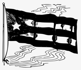 Cuban Flag Clip Arts - Clipart Black And White Puerto Rican Flag, HD Png Download, Free Download