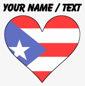 Custom Puerto Rico Flag Heart Teddy Bear - Heart, HD Png Download, Free Download