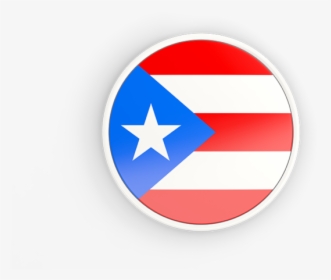 Round Icon With White Frame - Puerto Rico Flag Pin, HD Png Download, Free Download