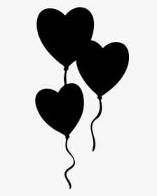 Globos Corazon Silueta Clipart , Png Download - Heart Balloon Silhouette Png, Transparent Png, Free Download