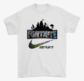 Fortnite Battle Royale X Nike Just Play It Logo Shirts - Fortnite Just Play It Logo, HD Png Download, Free Download