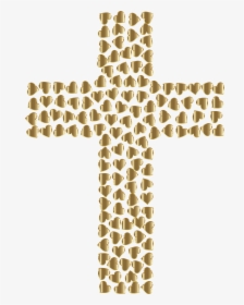Transparent Gold Hearts Png - Illustration On Jesus Cross, Png Download, Free Download