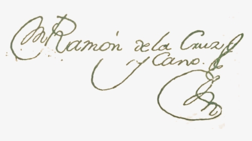 Firma De Ramon De La Cruz - Calligraphy, HD Png Download, Free Download