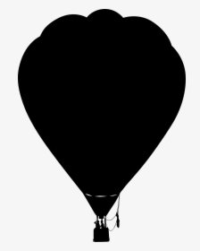 Hot Air Balloon Silhouette Png - Hot Air Balloon Clipart Black, Transparent Png, Free Download