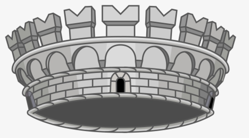 Castle Crown Vector , Png Download - Mural Crown Vector, Transparent Png, Free Download