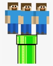 Transparent Minecraft Steve Png - Mario Pipe 8 Bit, Png Download, Free Download