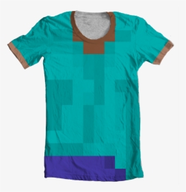 Minecraft Steve Shirt - Steve From Minecraft Shirt, HD Png Download, Free Download