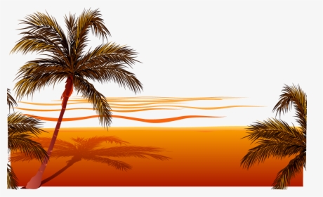 Beach Sunset Clip Art - Beach Sunset Png, Transparent Png, Free Download