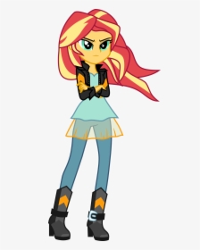 Artist Uponia Boots Clothes Crossed Arms - Sunset Shimmer Equestria Girls Friendship Games, HD Png Download, Free Download