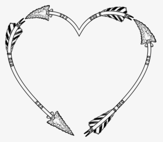 Heart Tribal Arrow Png Image - Arrow Clip Art Frame, Transparent Png, Free Download
