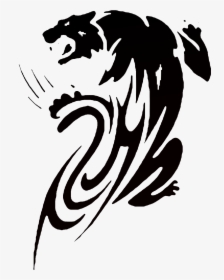 Black Panther Jaguar Old School Tribe - Tribal Panther Tattoo, HD Png Download, Free Download