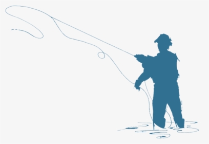 Fisherman Silhouette Fly Fisherman Silhouette At Getdrawings - Fishing Line Transparent Background, HD Png Download, Free Download