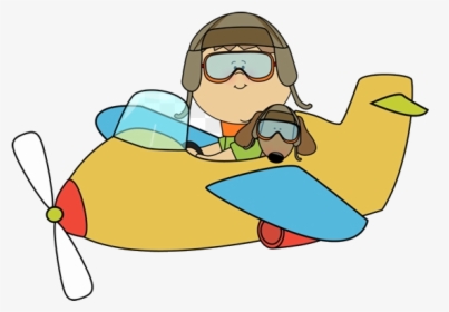 Airplane Dog Cliparts Fly Plane Clipart Free Transparent - Clipart Fly A Plane, HD Png Download, Free Download