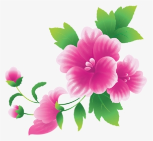 Large Pink Flowers Clipart - Pink Flower Free Clipart, HD Png Download, Free Download