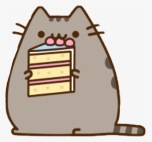Pusheen Cute Cat Cake Happy Birthday Korean Gif Hd Png Download Kindpng
