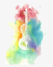 Violin Drawing - Watercolor Violin Png, Transparent Png, Free Download