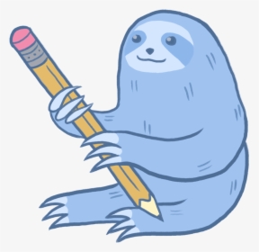 Sloth , Png Download - Sloths Holding A Pencil, Transparent Png, Free Download