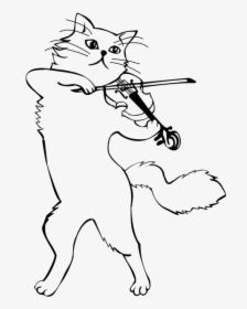 Violinist, Violin, Music, Musical Instruments, Cat - Cat Playing Violin Clipart, HD Png Download, Free Download