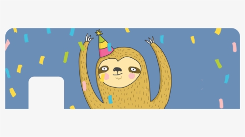 Party Sloth - Cartoon - Cartoon, HD Png Download, Free Download