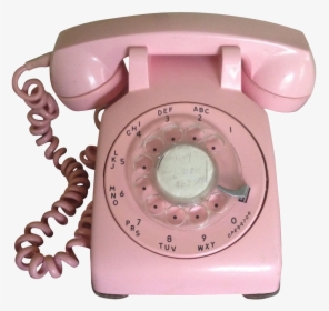 Transparent Pink Cell Phone Clipart - Pink Rotary Phone Png, Png Download, Free Download