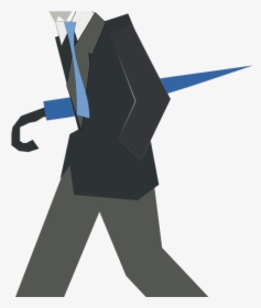 Person Walking Clipart Man Walking Clipart I2clipart - Walking With Umbrella Clipart, HD Png Download, Free Download