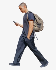 Walking With Phone Png Transparent - Person Walking With Phone, Png Download, Free Download