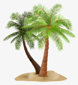 Palms In Sand Transparent - Palm Tree Transparent, HD Png Download, Free Download