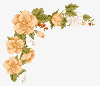Flower Floral Design Clip - Border Flower Frame Png, Transparent Png, Free Download