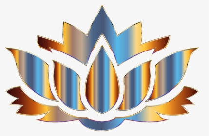 Clipart Chromatic Lotus Flower Silhouette No Background - Lotus Flower Silhouette Png, Transparent Png, Free Download