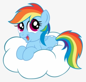 My Little Pony On A Cloud Clipart , Png Download - My Little Pony Cloud, Transparent Png, Free Download