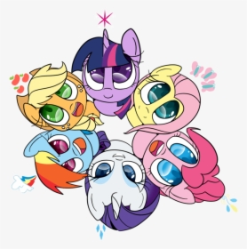 Fanmade Cute Mane Six In A Circle - Mlp Cute Mane 6, HD Png Download, Free Download