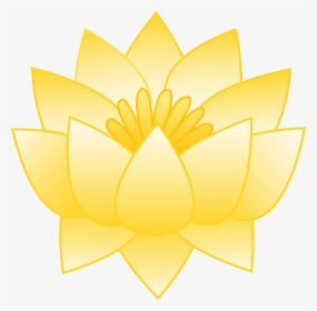 Yellow Lotus Flower - Yellow Lotus Flower Cartoon, HD Png Download, Free Download