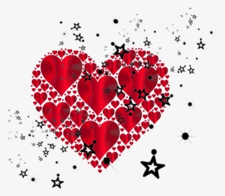 #mq #red #heart #black #stars - Love Hearts, HD Png Download, Free Download