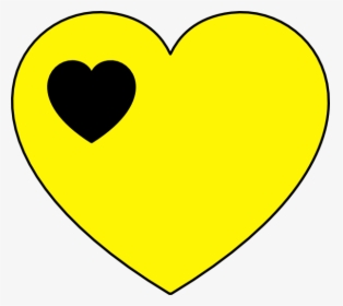 Transparent Black Heart Clipart Png - Yellow And Black Heart, Png Download, Free Download