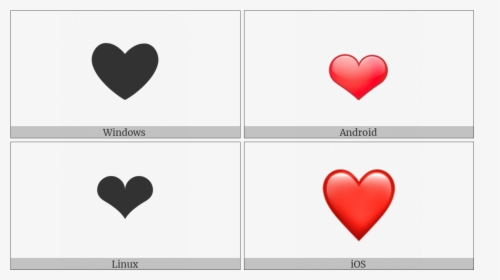 Heavy Black Heart On Various Operating Systems - ❤ Android, HD Png Download, Free Download