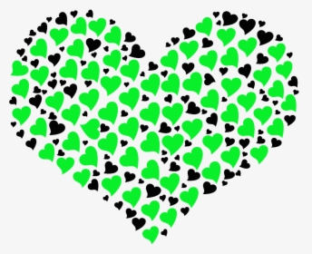 Black And Green Hearts Clip Art, HD Png Download, Free Download