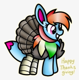 Rainbow Eevee By Rainboweevee Da Happy Thanksgiving - Cartoon, HD Png Download, Free Download