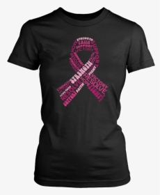 Strength Faith Support Victory Pink Ribbon Breast Cancer - Personalized Anniversary T Shirt, HD Png Download, Free Download