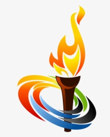Flame Free Fire Torch Transparent Clipart Pictures - Clip Art Olympic Torch, HD Png Download, Free Download