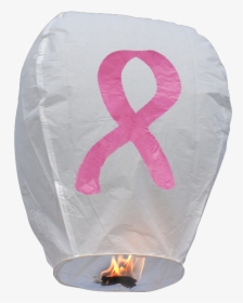 Pink Ribbon Lantern - Paper Hot Air Balloon With Candle, HD Png Download, Free Download