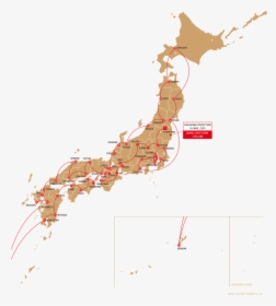 Transparent Background Japan Map Flag, HD Png Download, Free Download